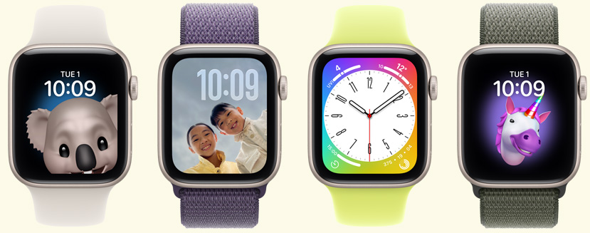Fun and funny watch faces, coordinating case and band colors