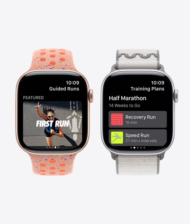 Apple Watch Series 11 órák, Nike Run Club app, az alkalmazás futásirányítási funkciója és edzéstervei