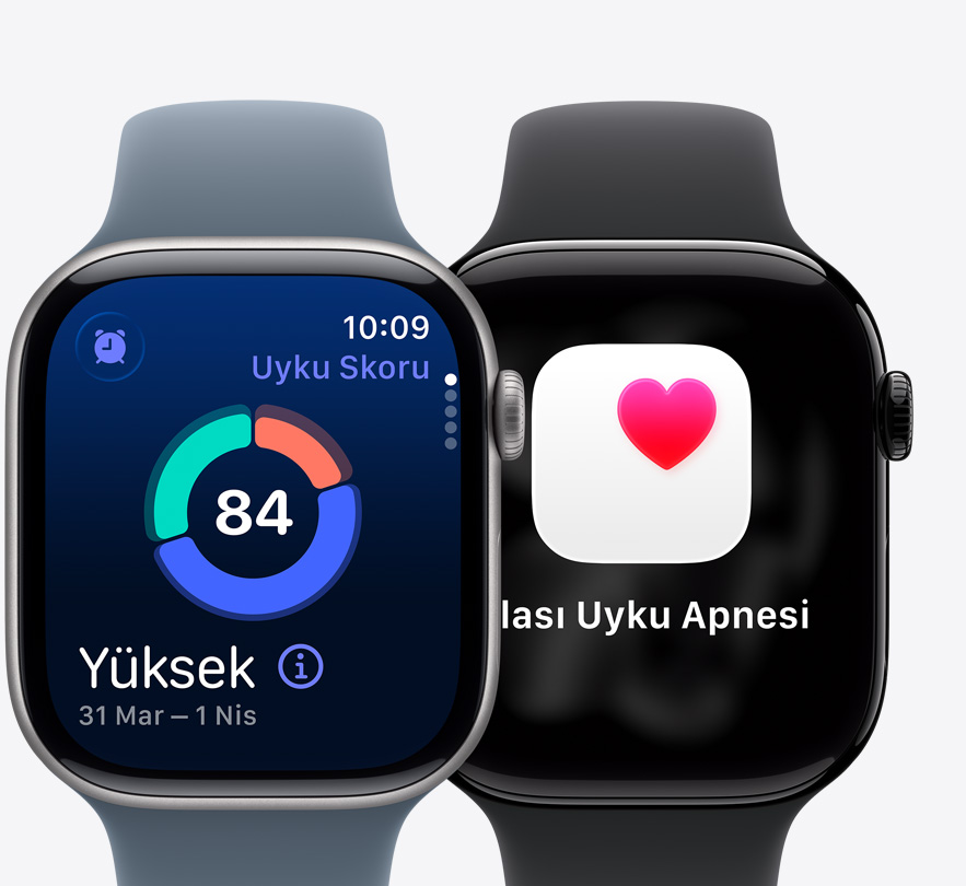 Apple Watch Series 11 aygıtları, uyku skoru ekranı, olası uyku apnesi bildirimi