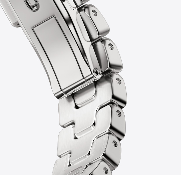 Apple Watch Hermès Series 11 Grand H band, satiné color, quick-release metal buckle