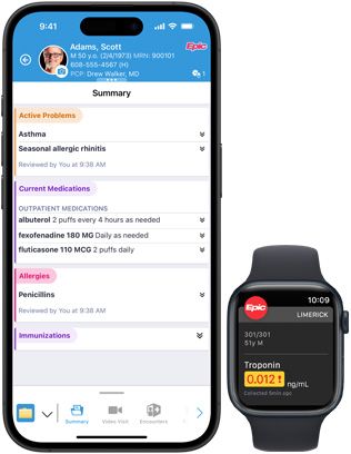 軟件在 iPhone 和 Apple Watch 上顯示 Epic Haiku and Limerick。