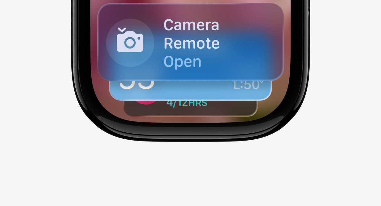 Apple Watch i pianosort uden rem. Urskiven viser et Smart stak-tip